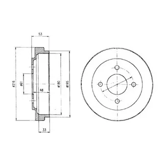 Tambour de frein DELPHI BF303