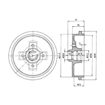 Tambour de frein DELPHI BF310