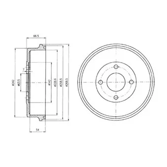 Tambour de frein DELPHI BF314