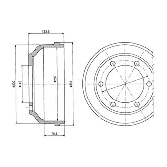 Tambour de frein DELPHI BF317