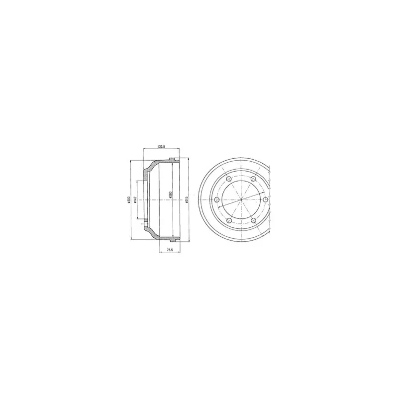 Tambour de frein DELPHI BF317
