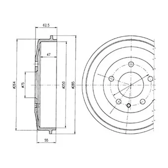 Tambour de frein DELPHI BF323