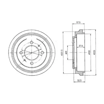 Tambour de frein DELPHI BF336