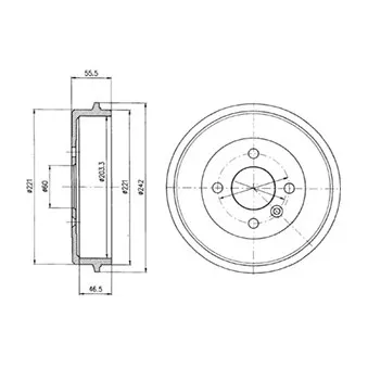 Tambour de frein DELPHI BF346