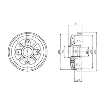 Tambour de frein DELPHI BF359
