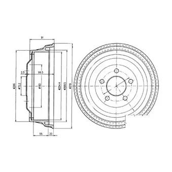Tambour de frein DELPHI BF363