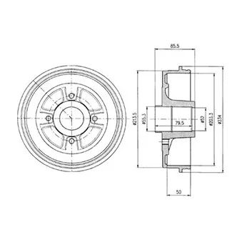 Tambour de frein DELPHI BF372