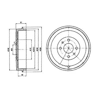 Tambour de frein DELPHI BF379