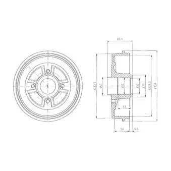 Tambour de frein DELPHI BF380