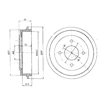 Tambour de frein DELPHI BF383