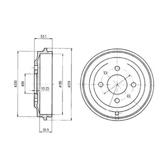 Tambour de frein DELPHI BF389