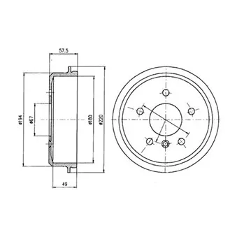 Tambour de frein DELPHI BF395