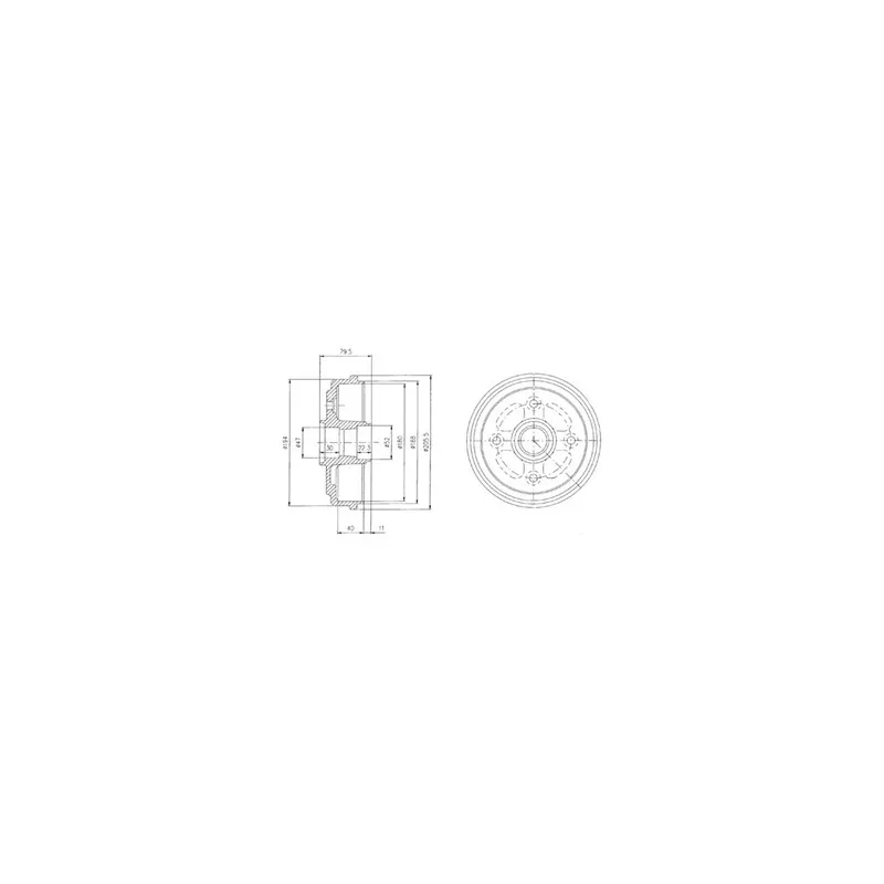 Tambour de frein DELPHI BF400