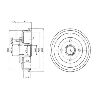Tambour de frein DELPHI BF402