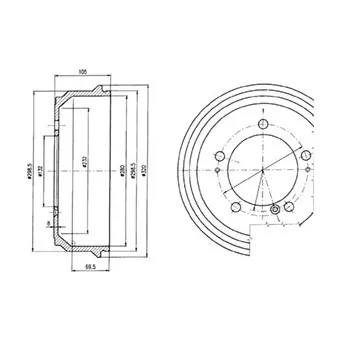 Tambour de frein DELPHI BF404