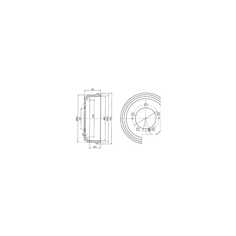 Tambour de frein DELPHI BF404