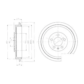 Tambour de frein DELPHI BF406