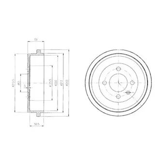 Tambour de frein DELPHI BF410