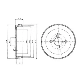 Tambour de frein DELPHI BF411