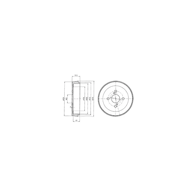 Tambour de frein DELPHI BF411