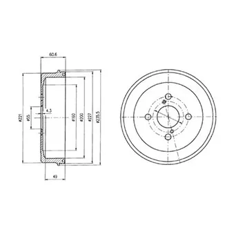 Tambour de frein DELPHI BF412