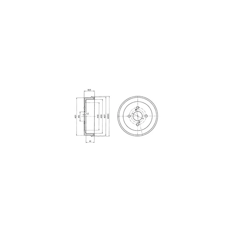 Tambour de frein DELPHI BF412