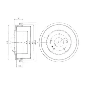 Tambour de frein DELPHI BF419