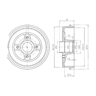Tambour de frein DELPHI BF423