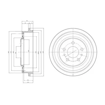 Tambour de frein DELPHI BF425