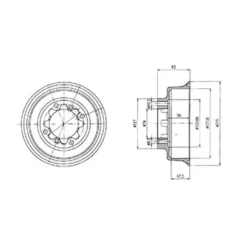 Tambour de frein DELPHI BF43
