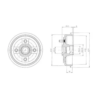 Tambour de frein DELPHI BF434
