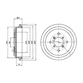 Tambour de frein DELPHI BF450