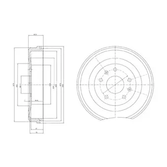Tambour de frein DELPHI BF460