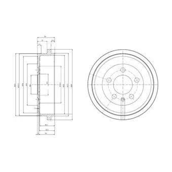 Tambour de frein DELPHI BF463