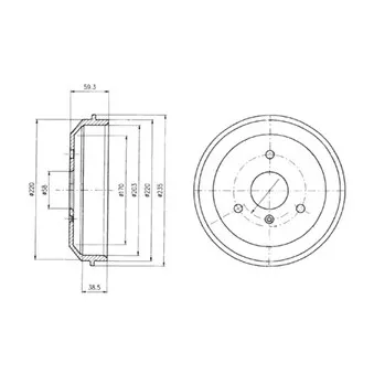 Tambour de frein DELPHI BF465