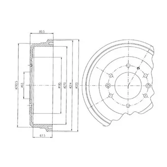 Tambour de frein DELPHI BF470