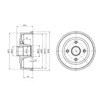 Tambour de frein DELPHI BF472