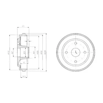 Tambour de frein DELPHI BF473