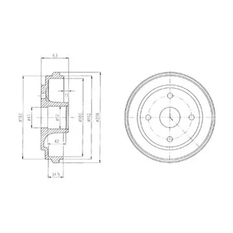 Tambour de frein DELPHI BF474