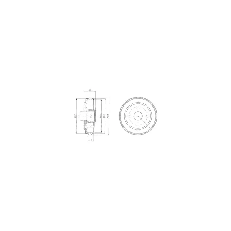 Tambour de frein DELPHI BF474