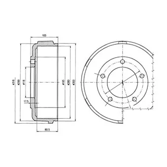 Tambour de frein DELPHI BF478