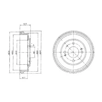 Tambour de frein DELPHI BF482