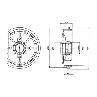 Tambour de frein DELPHI BF484