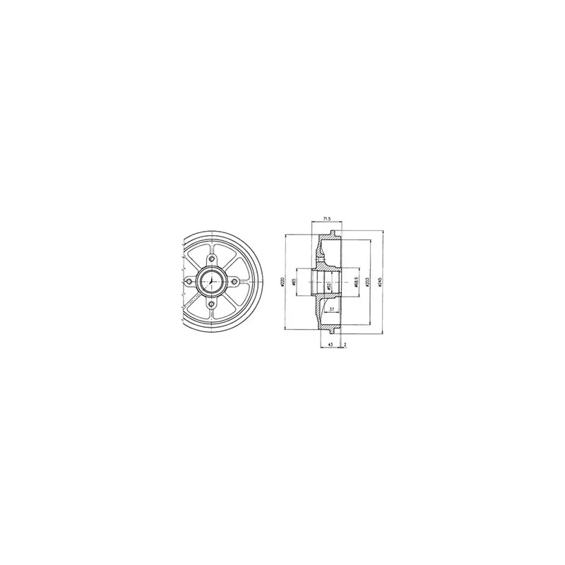 Tambour de frein DELPHI BF484
