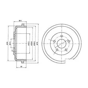 Tambour de frein DELPHI BF488