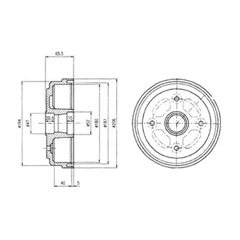 Tambour de frein DELPHI BF490