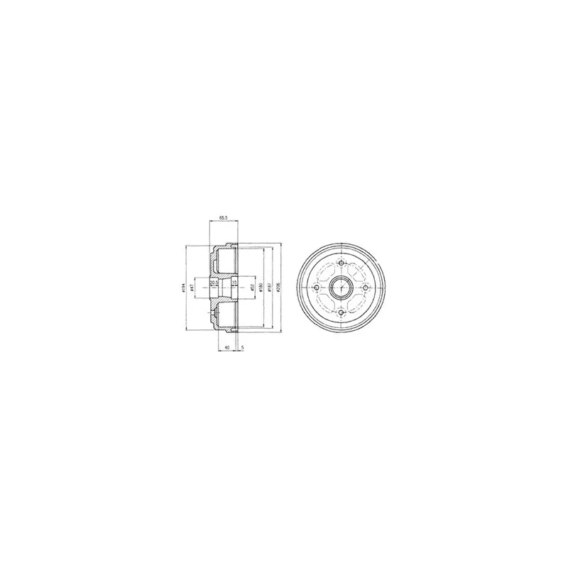 Tambour de frein DELPHI BF490