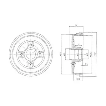 Tambour de frein DELPHI BF496