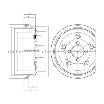 Tambour de frein DELPHI BF514
