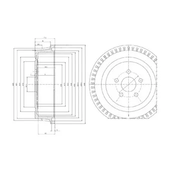 Tambour de frein DELPHI BF515